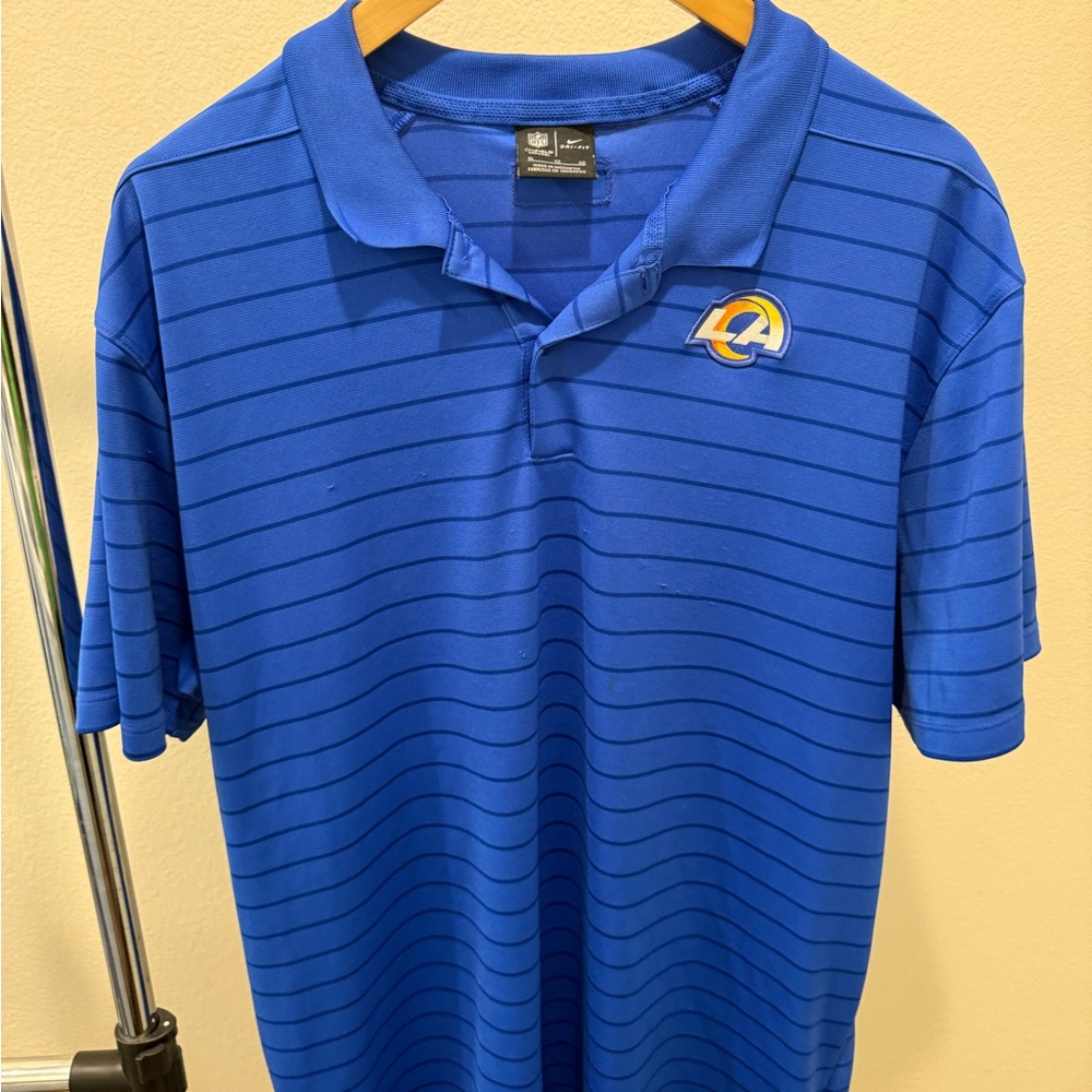 Los Angeles Rams Nike On Field Blue Polo Shirt
